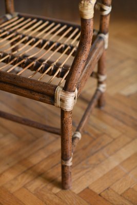 Vintage Chairs in Rush and Leather, 1970s, Set of 8-MNF-1782670