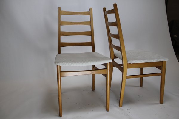 Vintage Chairs in Teak & Velour, Denmark, 1960s, Set of 2-HJY-1785450