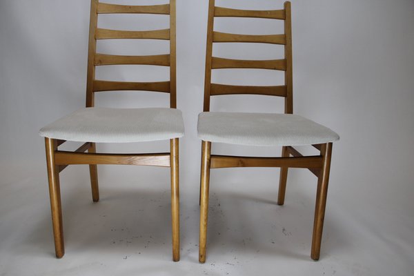 Vintage Chairs in Teak & Velour, Denmark, 1960s, Set of 2-HJY-1785450