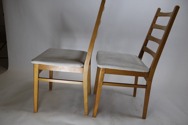 Vintage Chairs in Teak & Velour, Denmark, 1960s, Set of 2-HJY-1785450