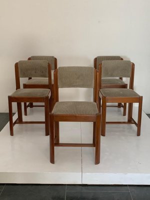 Vintage Chairs in Walnut and Beech, 1970s, Set of 5-IJR-1452973