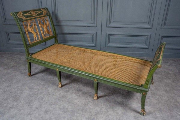 Vintage Chaise Lounge with Sphinx Claw Feet-QKG-2031864