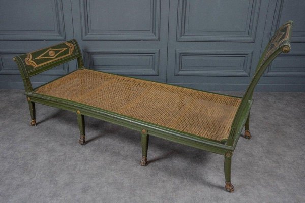 Vintage Chaise Lounge with Sphinx Claw Feet-QKG-2031864