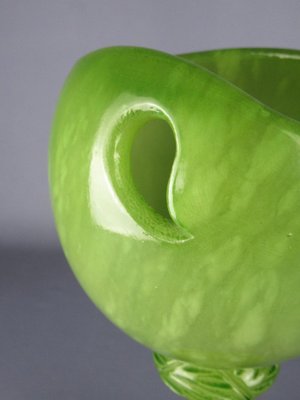 Vintage Chalice Vase in Green Alabaster Stone, 1980s-PWG-2034512