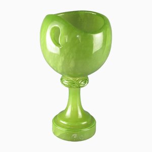 Vintage Chalice Vase in Green Alabaster Stone, 1980s-PWG-2034512