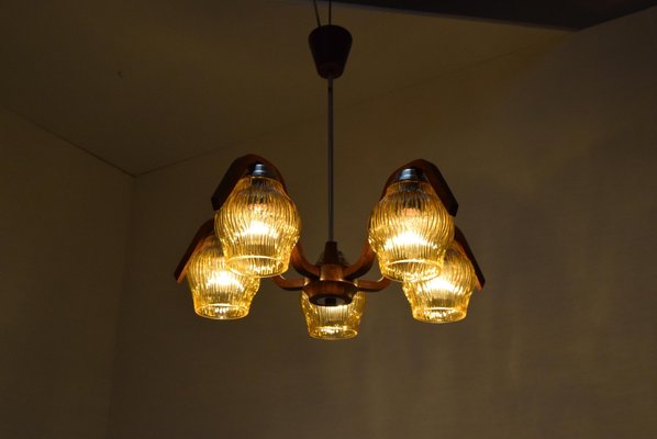 Vintage Chandelier from Dřevo Humpolec, 1960s-TZ-783859