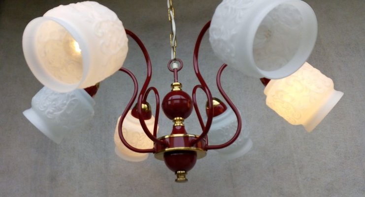 Vintage Chandelier from Drukov Brno, 1970s-VIC-883790