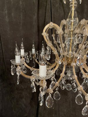 Vintage Chandelier in Crystal & Brass-FLW-1401977