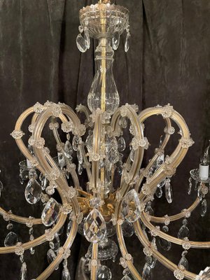 Vintage Chandelier in Crystal & Brass-FLW-1401977