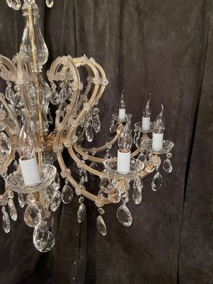 Vintage Chandelier in Crystal & Brass-FLW-1401977