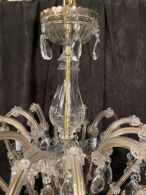 Vintage Chandelier in Crystal & Brass-FLW-1401977