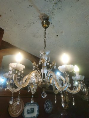 Vintage Chandelier in Glass, 1950s-GEL-1789849