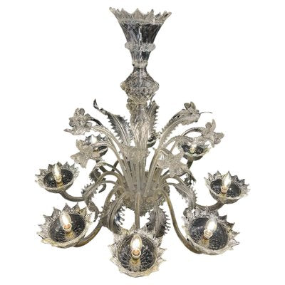 Vintage Chandelier in Glass and Metal, 1950s-OVO-1764158