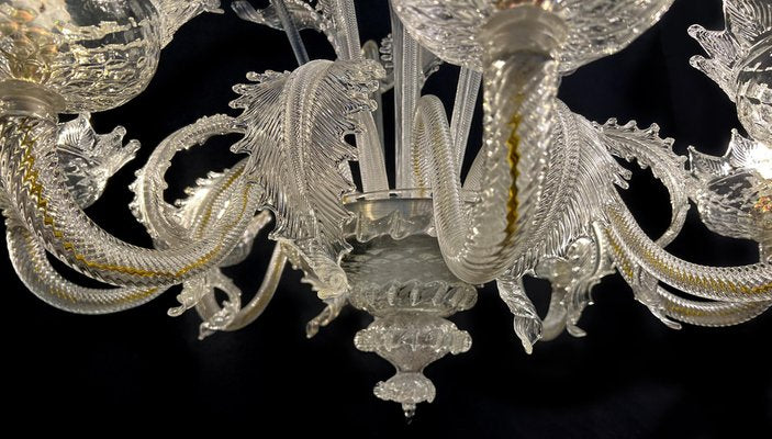 Vintage Chandelier in Glass and Metal, 1950s-OVO-1764158