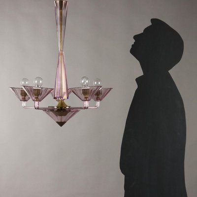 Vintage Chandelier in Murano Glass, Italy, 1940s-VMM-2022997