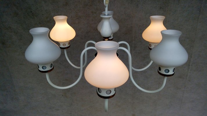 Vintage Chandelier & Table Lamp, 1970s, Set of 2-VIC-980548