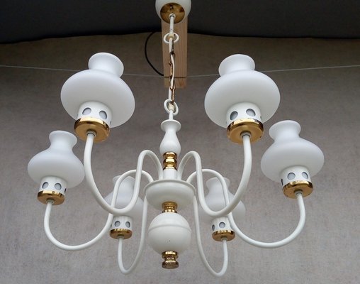 Vintage Chandelier & Table Lamp, 1970s, Set of 2-VIC-980548