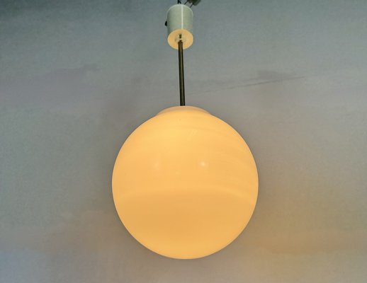 Vintage Chandelier with Milk Glass from Elektrosvit, 1960s-CGF-2043805