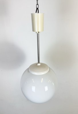 Vintage Chandelier with Milk Glass from Elektrosvit, 1960s-CGF-2043805