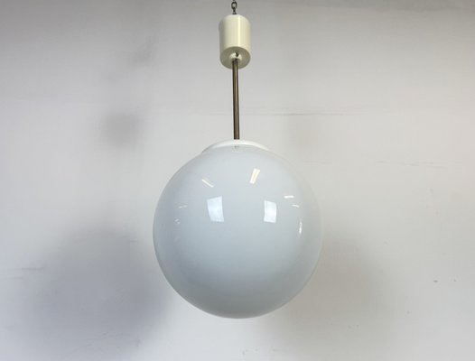 Vintage Chandelier with Milk Glass from Elektrosvit, 1960s-CGF-2043805