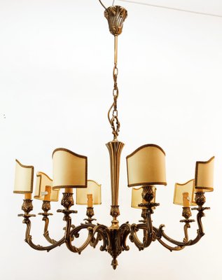 Vintage Chandelier with Parchment Fans-QLH-1780541