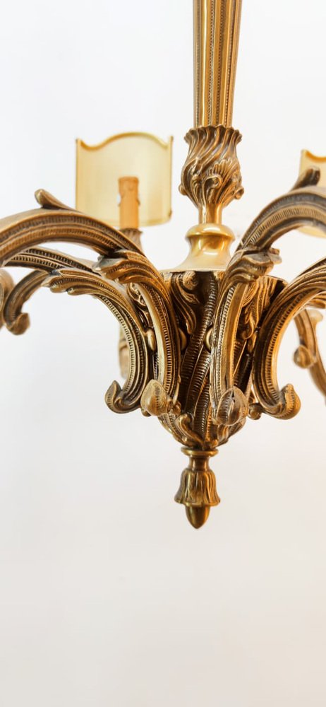 Vintage Chandelier with Parchment Fans