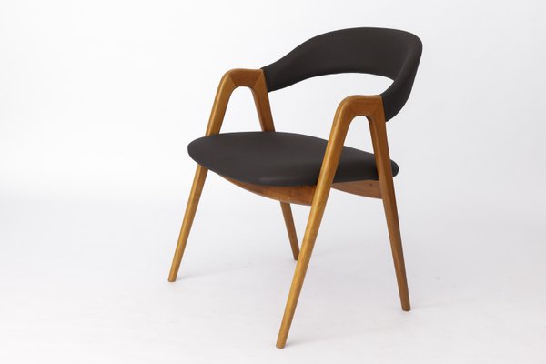 Vintage Cherry Wood Armchair from WK Möbel, Germany, 1960s-DOM-2022934