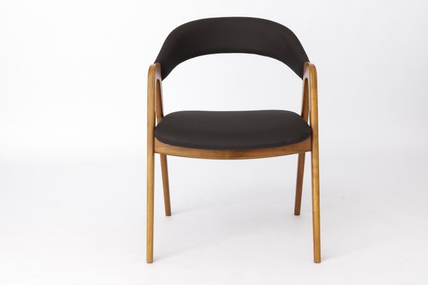 Vintage Cherry Wood Armchair from WK Möbel, Germany, 1960s-DOM-2022934