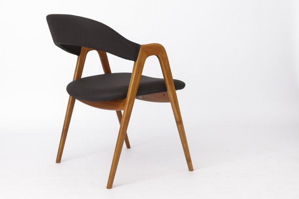 Vintage Cherry Wood Armchair from WK Möbel, Germany, 1960s-DOM-2022934