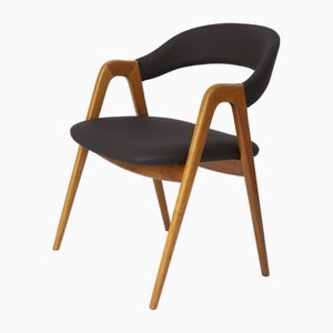 Vintage Cherry Wood Armchair from WK Möbel, Germany, 1960s-DOM-2022934