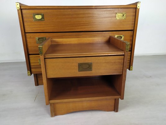 Vintage Chest of Drawers and Bedside Table from Gautier, Set of 2-EAD-925205