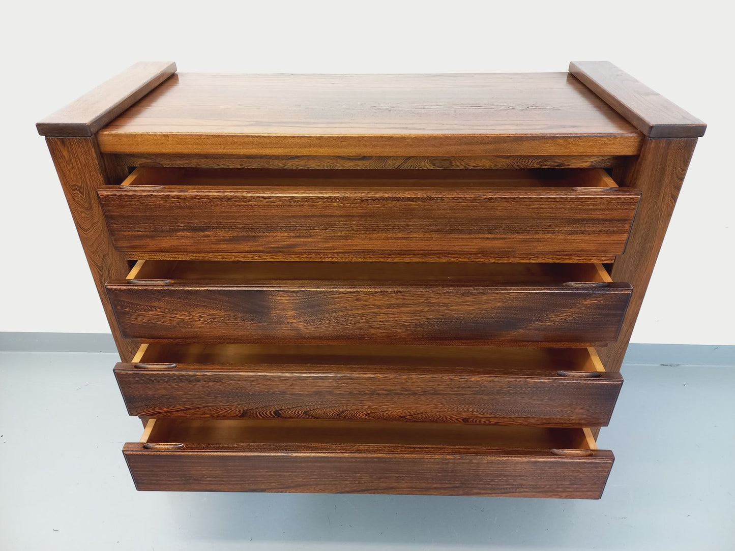 Vintage Chest of Drawers in Elm from Maison Regain, 1980s