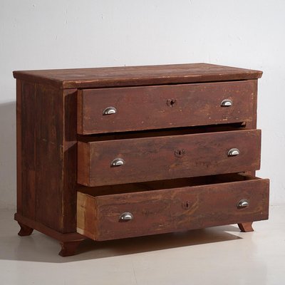 Vintage Chest of Drawers in Maroon Red, 1920-ZNJ-2035294