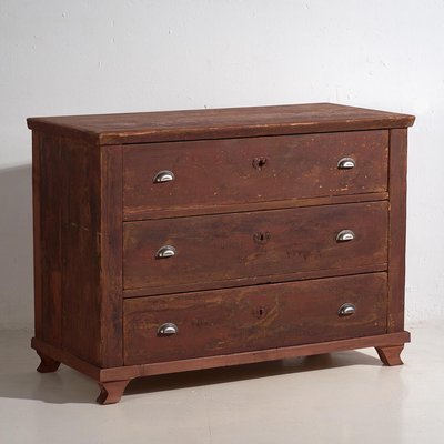 Vintage Chest of Drawers in Maroon Red, 1920-ZNJ-2035294