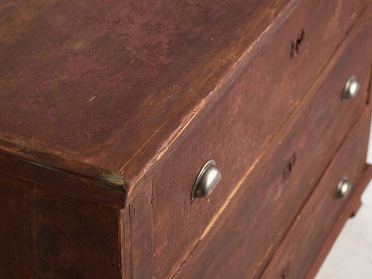 Vintage Chest of Drawers in Maroon Red, 1920-ZNJ-2035294