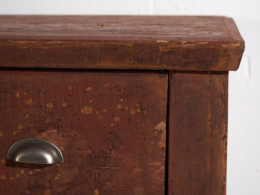 Vintage Chest of Drawers in Maroon Red, 1920-ZNJ-2035294