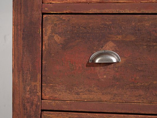 Vintage Chest of Drawers in Maroon Red, 1920-ZNJ-2035294