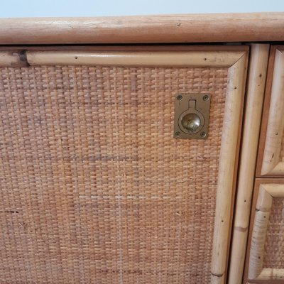 Vintage Chest of Drawers in Rattan and Bamboo, 1970s-LMR-1722262