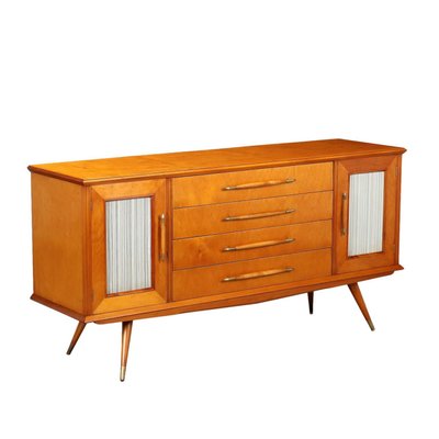 Vintage Chest of Drawers in Wood and Brass, 1950s-VMM-2026533