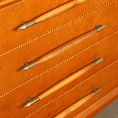 Vintage Chest of Drawers in Wood and Brass, 1950s-VMM-2026533