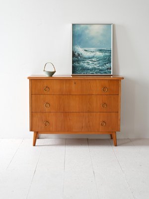 Vintage Chest of Drawers with Gold Links, 1960s-QWP-2034967