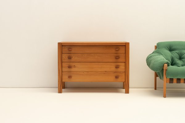 Vintage Chest of Drawers with Leather Handles from Maison Regain, 1960-WXK-2021655