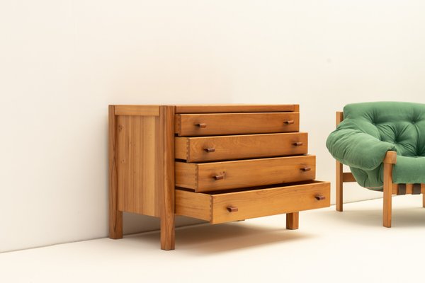 Vintage Chest of Drawers with Leather Handles from Maison Regain, 1960-WXK-2021655