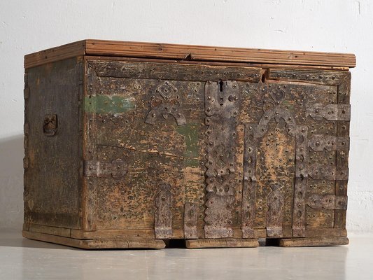 Vintage Chest with Olive Green Patina, 1920-ZNJ-2036655