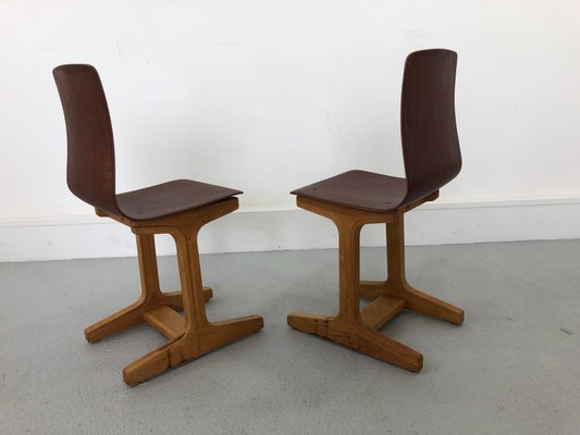 Vintage Children's Chairs in Plywood, 1960s, Set of 2-JWH-1344332