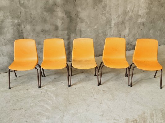 Vintage Childrens Chairs from Grosfillex, France, 1950s, Set of 5-IFQ-2017490