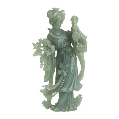 Vintage Chinese Jadeite Carving of a Standing Lady-ZCI-752077