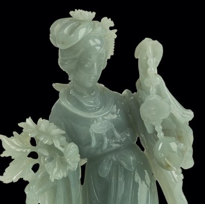 Vintage Chinese Jadeite Carving of a Standing Lady-ZCI-752077