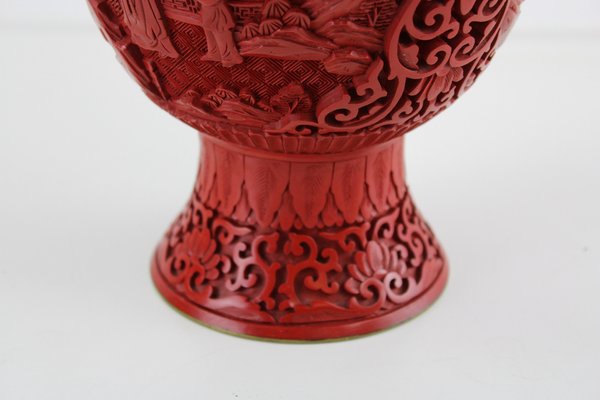 Vintage Chinese Lacquer Vase-ZWH-1801115