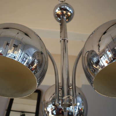 Vintage Chrome Chandelier by Goffredo Reggiani, 1970s-SBG-2021815